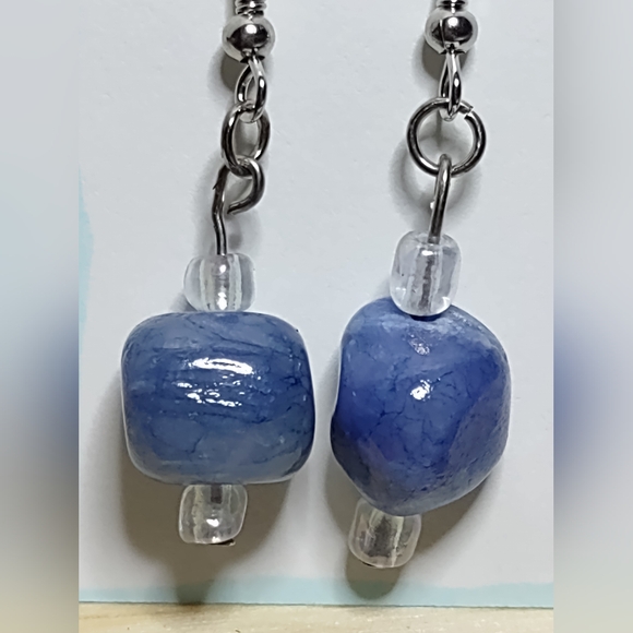 Winter Blue  Quartz Earrings - Picture 8 of 9